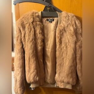Women's Faux Fur Jacket in Tan